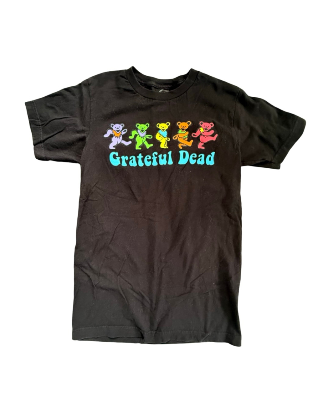 Grateful Dead Dancing Bears Graphic Band Tee Black Small